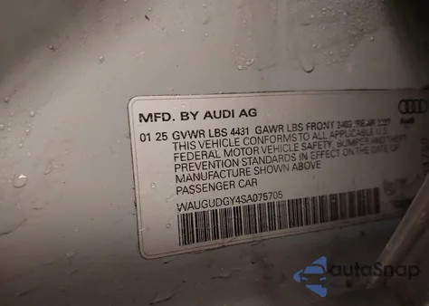 2025 Audi A3 Premium 40 Tfsi Quattro S Tronic из США, поврежденный, VIN WAUGUDGY4SA075705